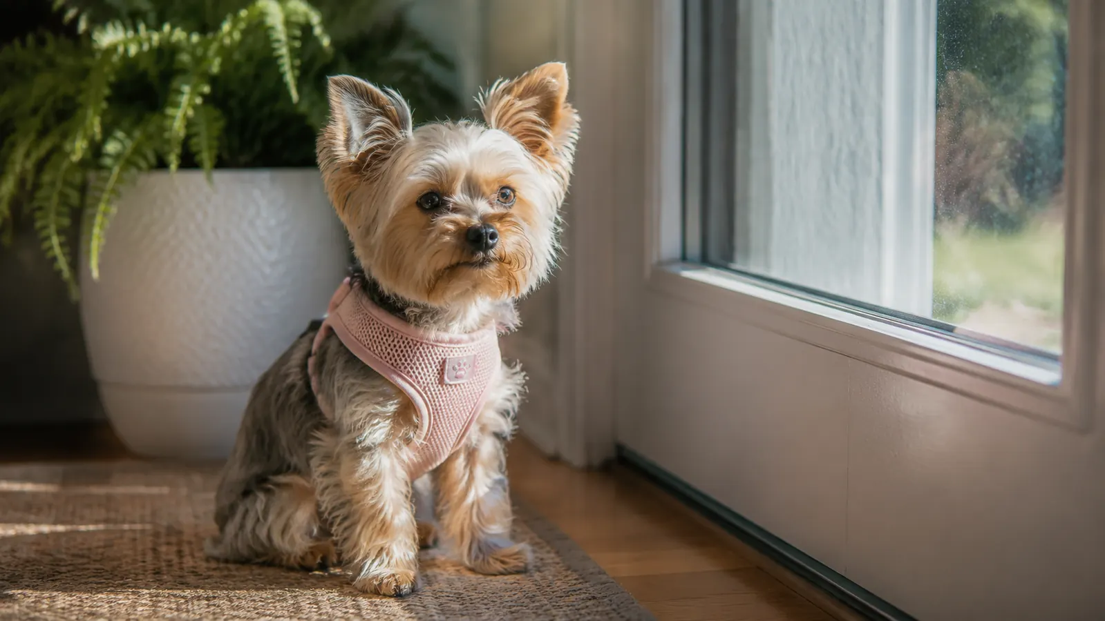 She Used to Spin in Circles at the Door. A Better Harness Changed Walk Time Completely.
